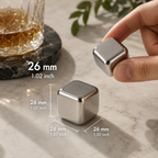 Reusable Ice Cubes 8 Pcs – Stainless Steel Drink Cooler Stones